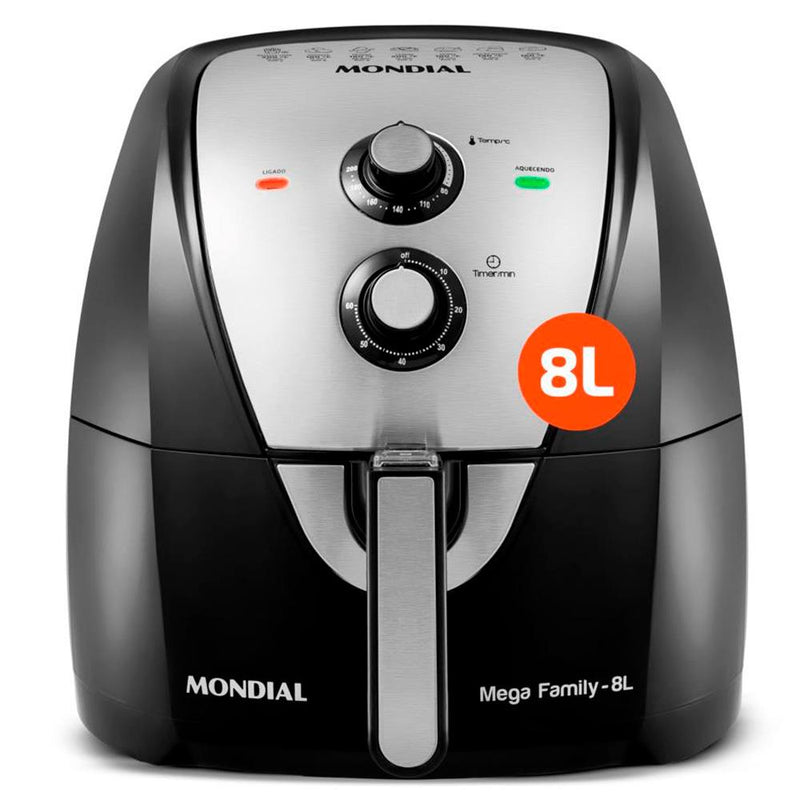 Fritadeira Elétrica Mondial AFN80BI 8L 1.900W Preto - 110V