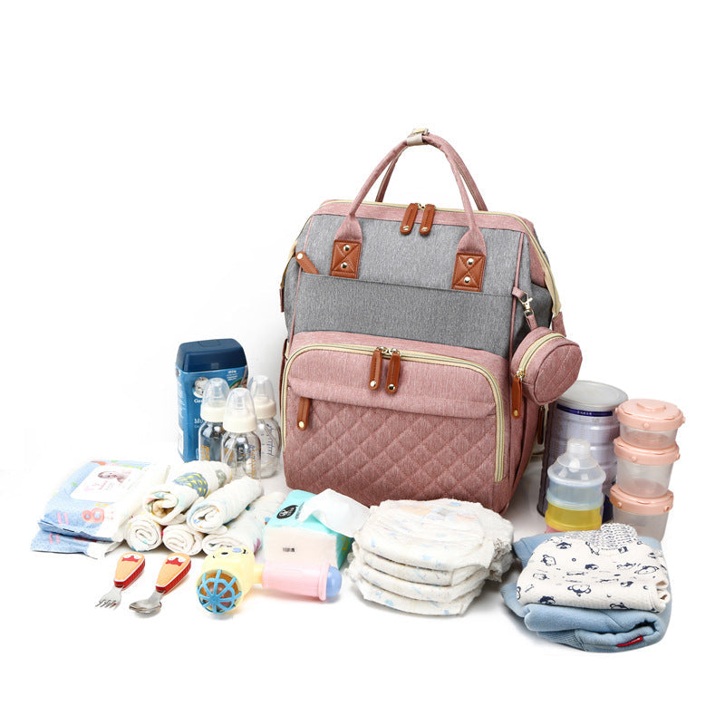 Mochila de Maternidade Impermeável com Berço Retrátil - 2 em 1