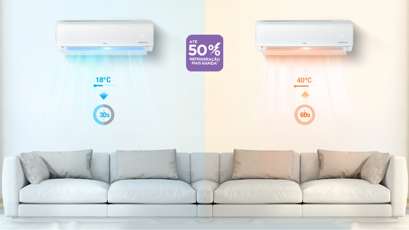 Ar-Condicionado Split TCL Hi Wall Inverter 9.000 BTU's Frio - 220V