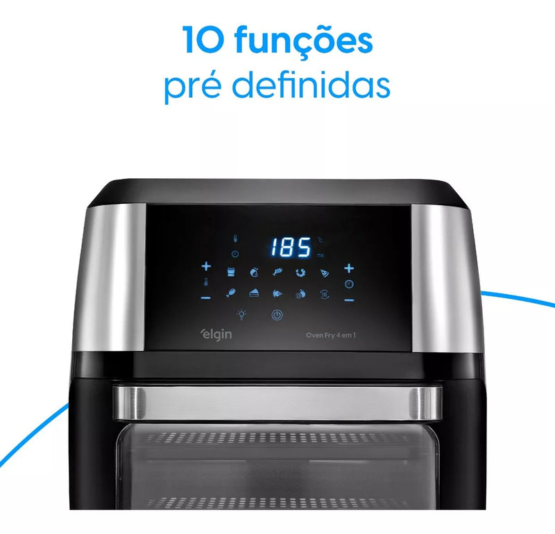 Fritadeira e Forno Air Fryer Oven Fry Elgin 12 Litros 1.800W