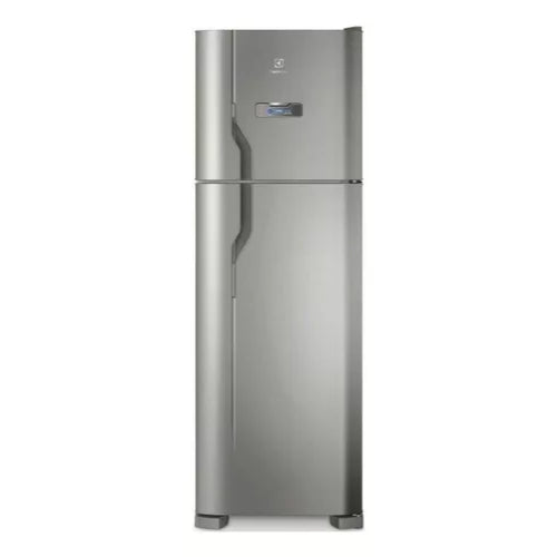 Geladeira Electrolux Frost Free 371L Turbo Congelamento Duplex Cor Inox DFX41 127v